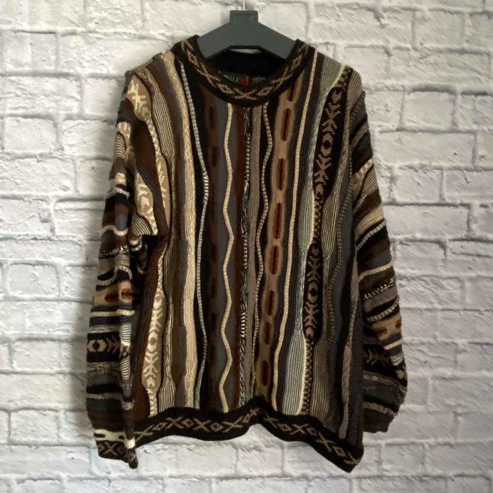 BAUCCI Men's Sweater Sz L Multi Color 100% Acrylic